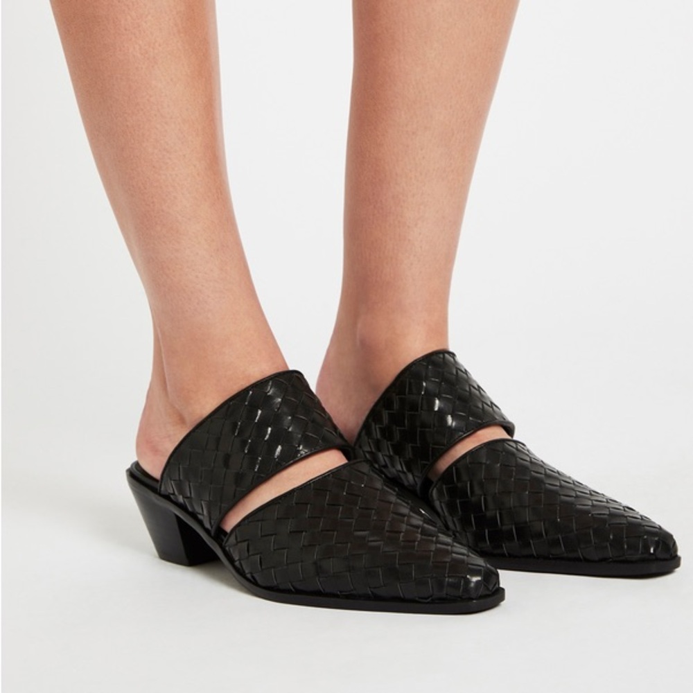 Sol Sana Black Woven Mules - Picture 4 of 6